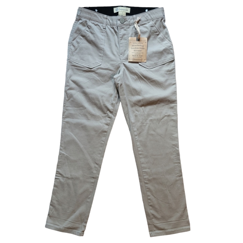 Democracy Women's "Ab"technology Freedom Ankle Skimmer Pants Light Khaki Size 2